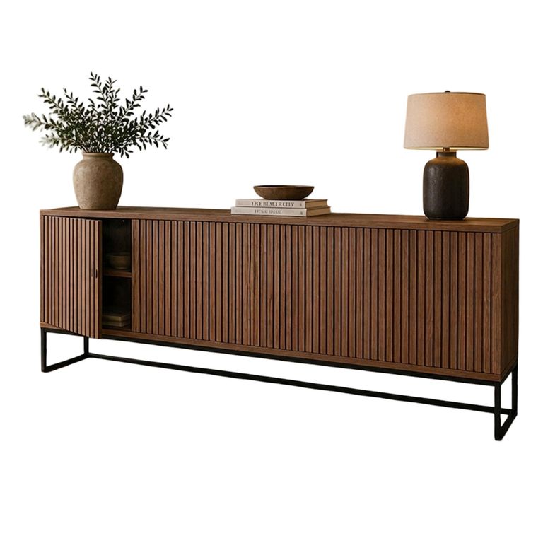 Timo Sideboard - 4 Door - Extra Large - with Slatted Front - Oiled Walnut - Variation Available